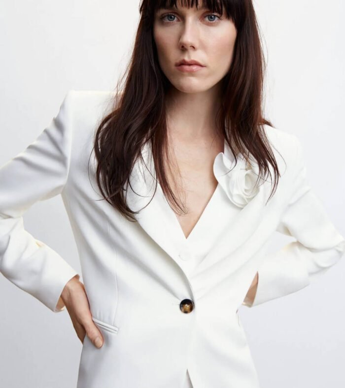 Straight-fit suit blazer