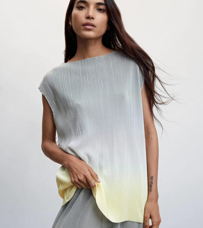 Pleated strap top